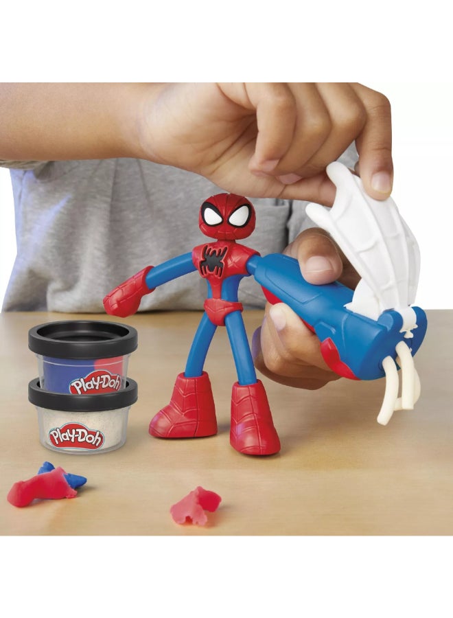 Play-Doh Marvel Spider-Man Thwip Squisher Set with Bendy Action Figure Multicolour 21.59 x 15.24 x 4.45 cm HPDG00585X0 - Image 2